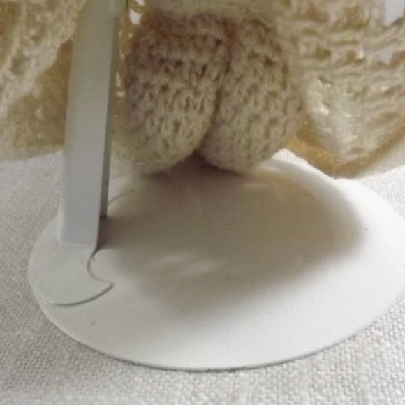 Crocheted Doll with Ribbon and Silk Flowers - Picture 9 of 10